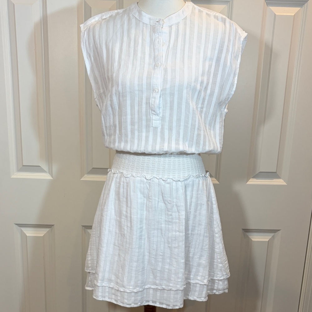 Rails White Striped Dress